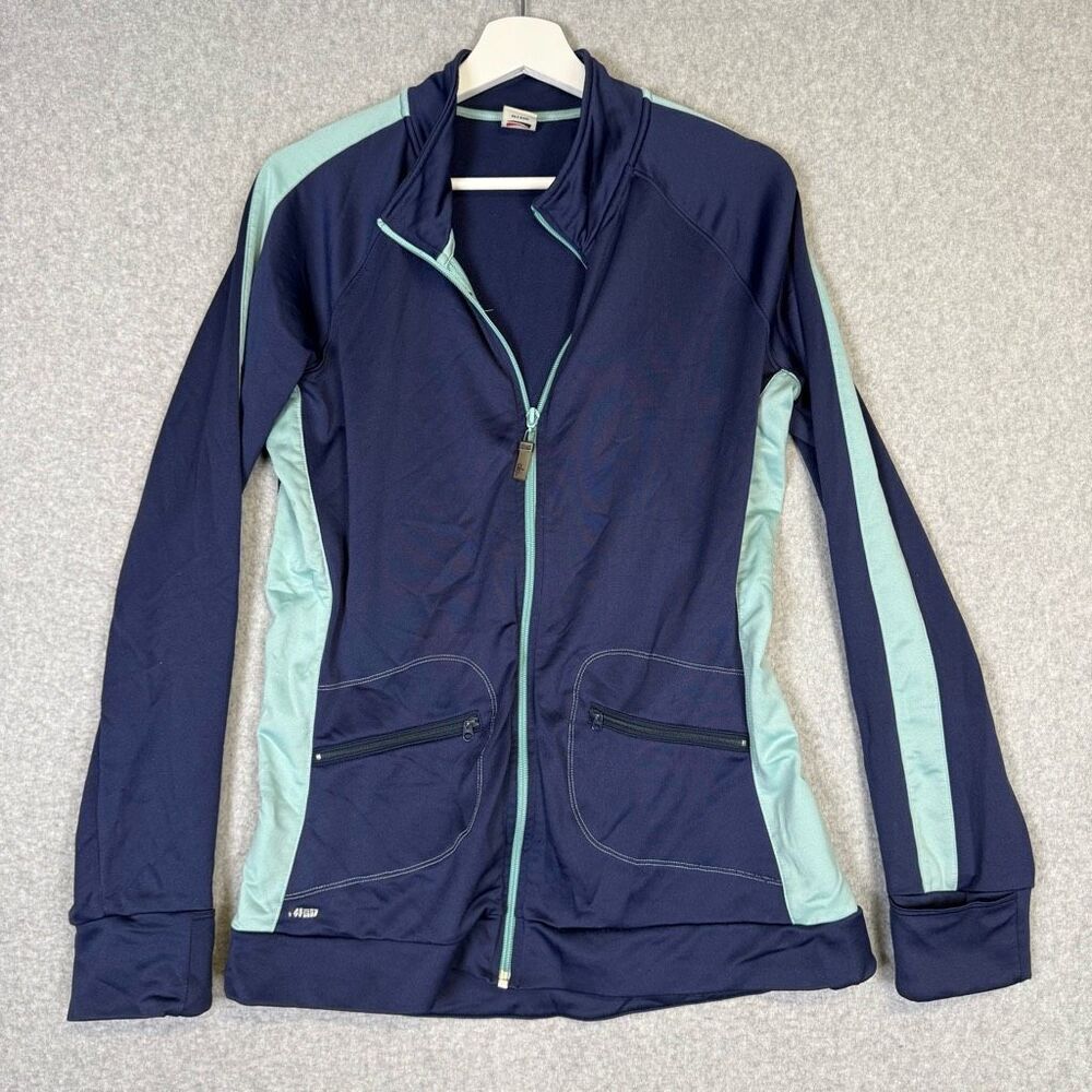 Alo Women's Size XL Blue Cool Fit Full Zip Up Windbreaker Track Jacket Athletic